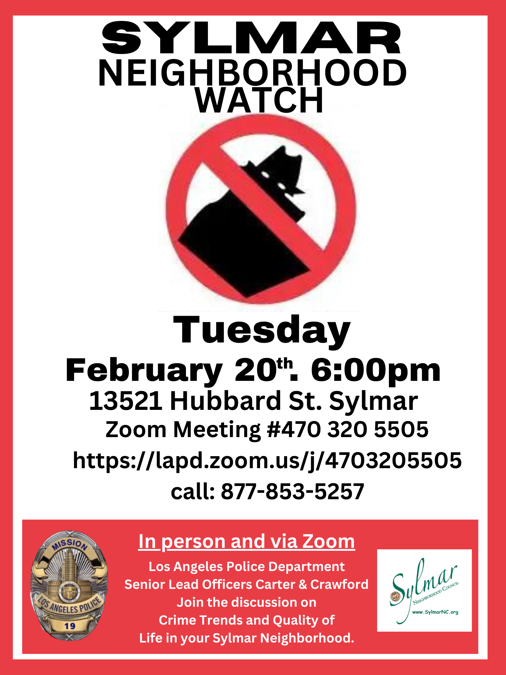 Sylmar • LAPD Community Watch Meeting 2/20/24