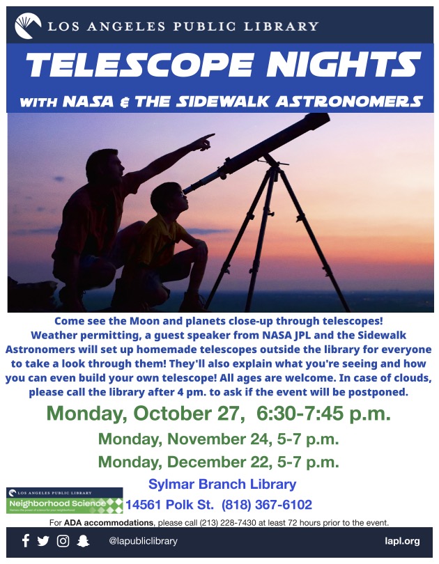 Telescope Nights at Sylmar Library