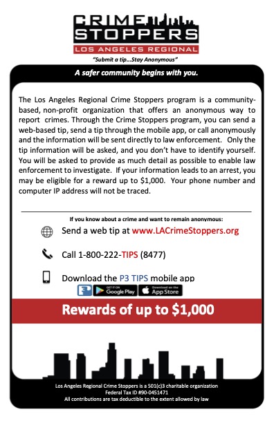 Crime Stoppers 1 (800) 222-8477