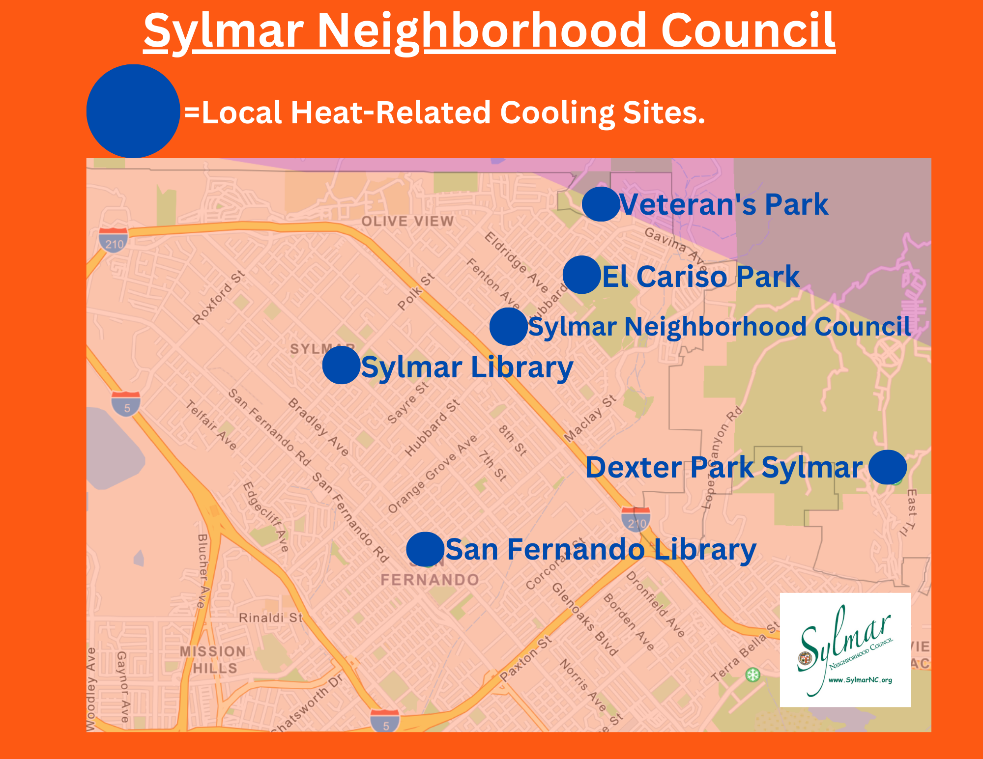 Complete list of Sylmar Area Cooling Stations