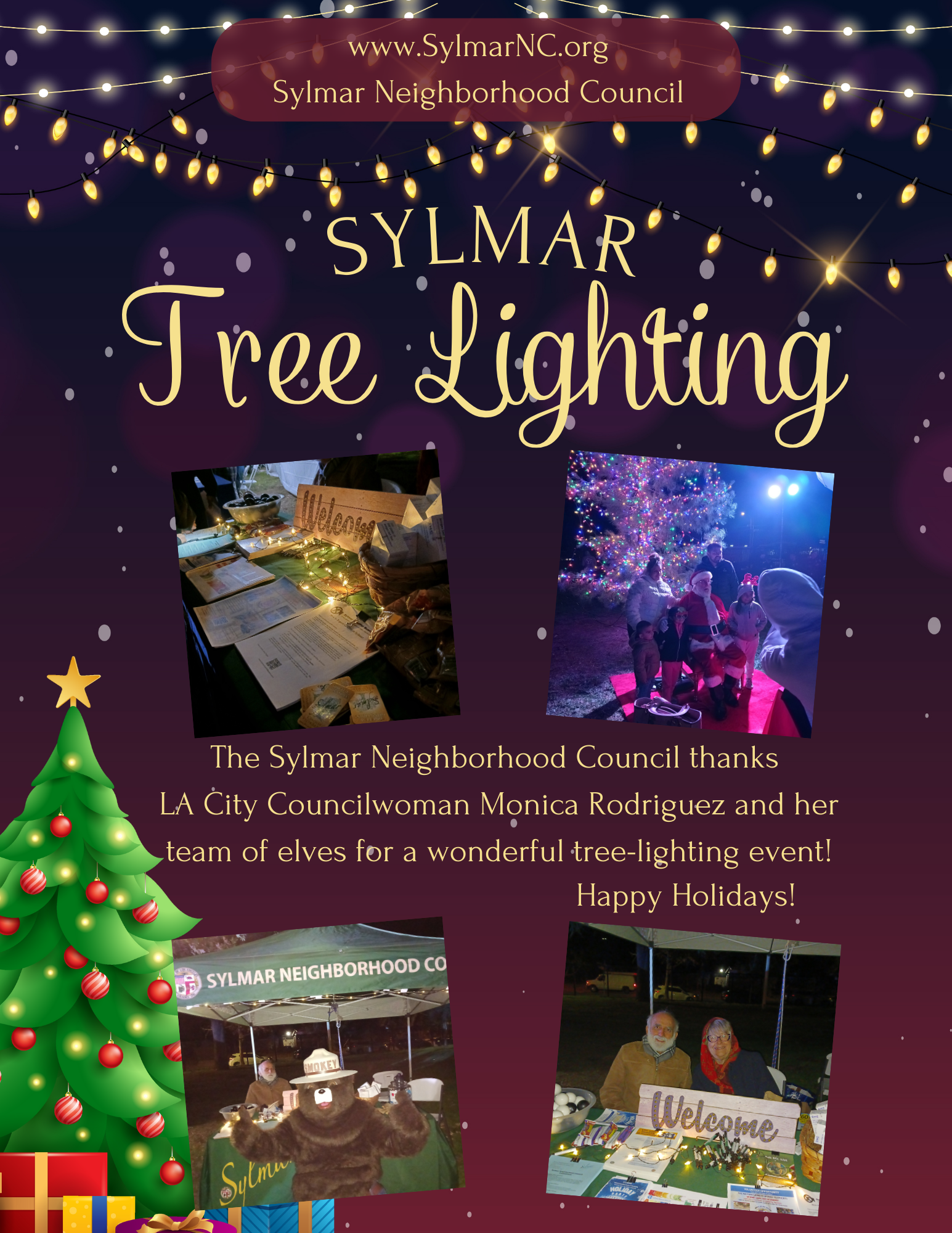 Happy Holidays • Community Coming Together • Tree Lighting