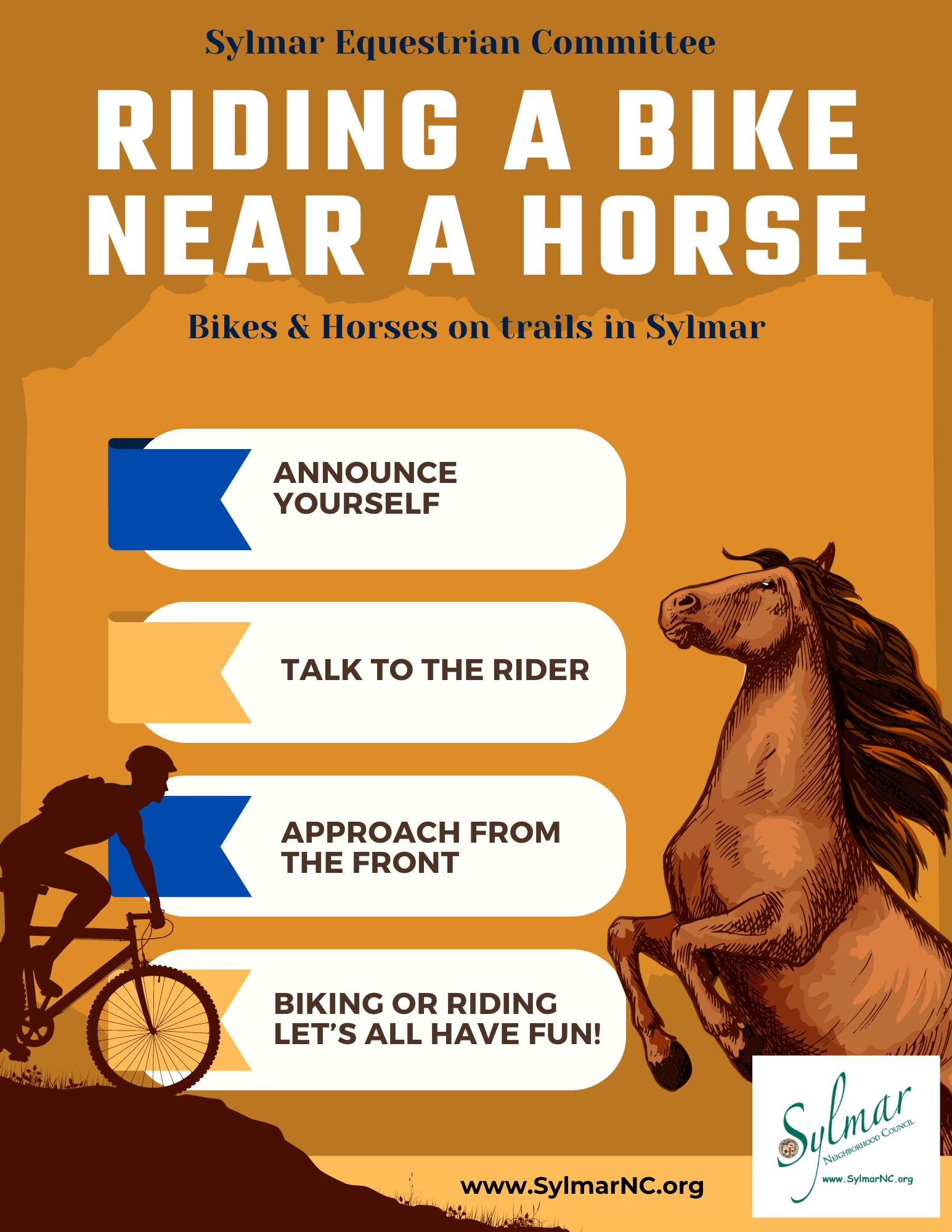Sylmar Trails • Horses & Bikes • Tips for Safety