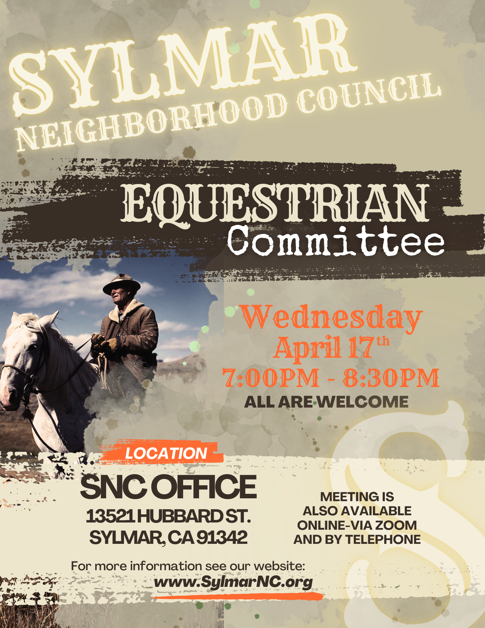 Equestrian Committee • Wednesday, April 17th, 7:00pm