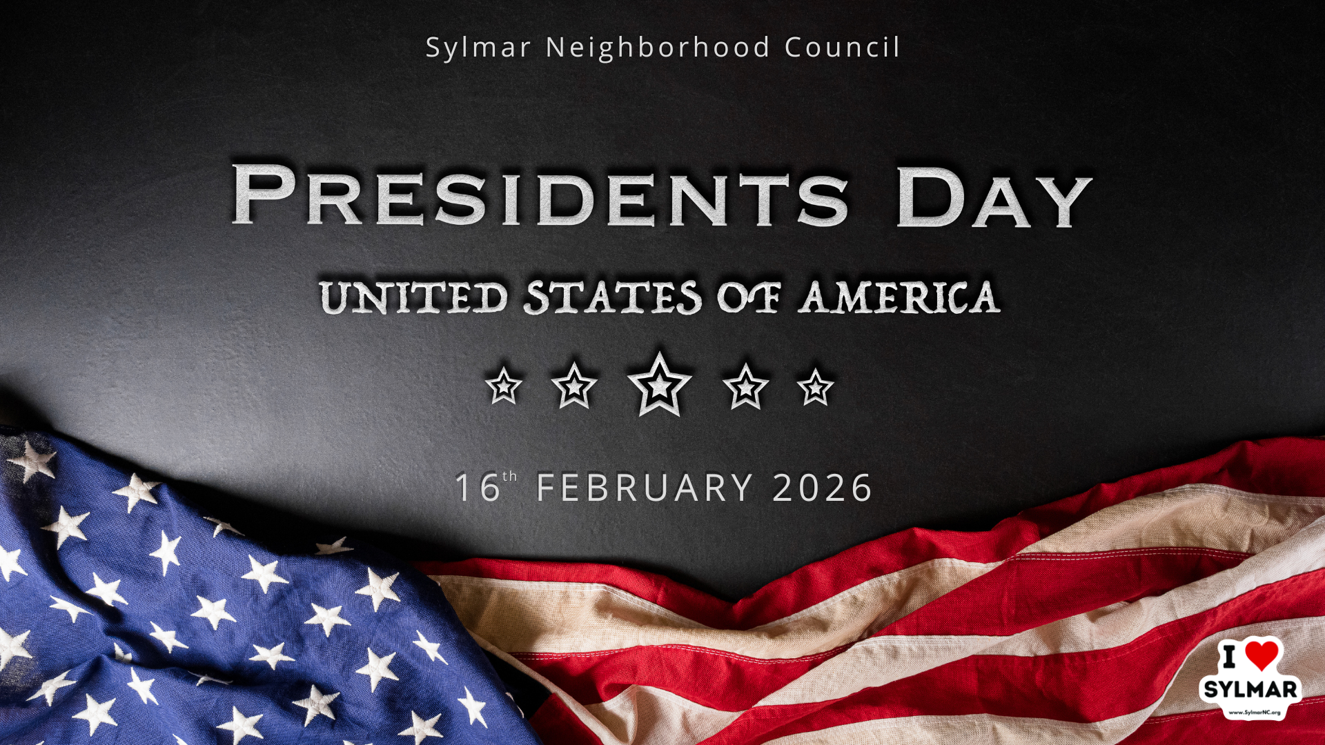 Presidents' Day • Monday,  February 16th, 2026