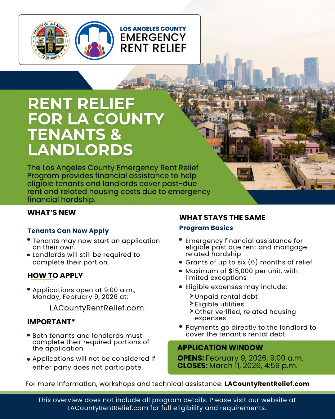 LA County Rent Relief for Tenants & Landlords