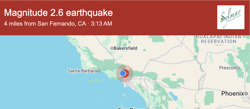 Wednesday, March 25, 2026, 3:13am • Earthquake