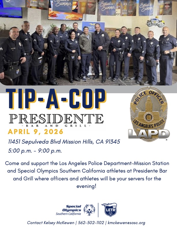 Tip a Cop • FUNDRAISER • April 9th, 2026