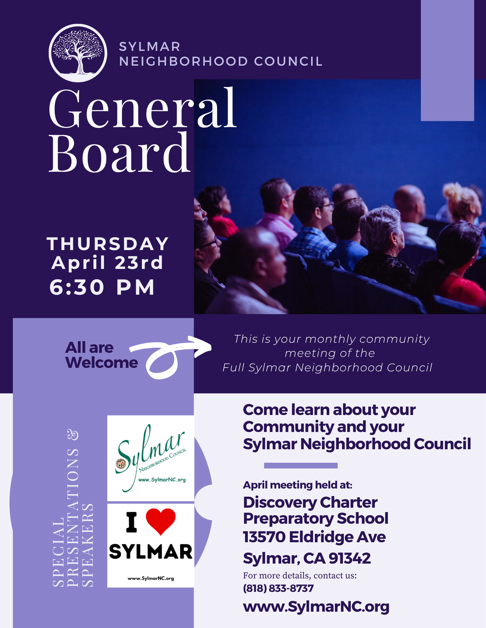 April • General Board Meeting • Thursday, 23rd, 6:30pm