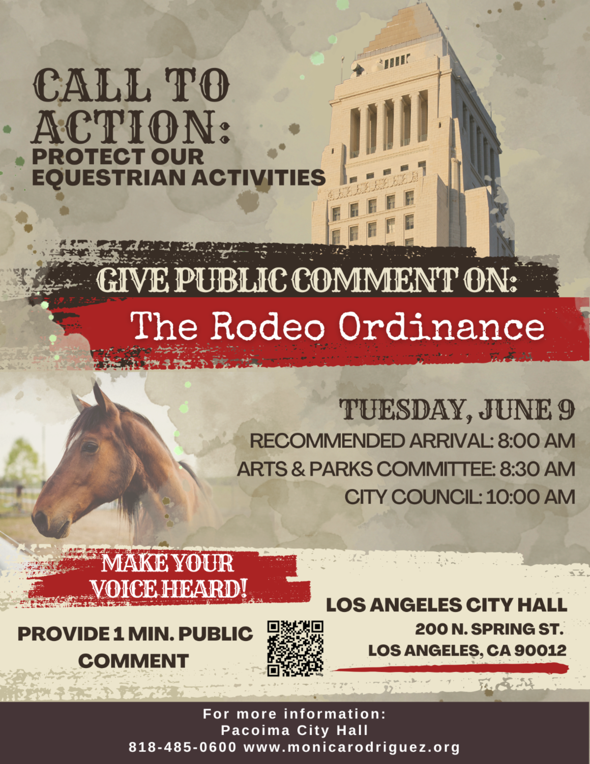 CALL TO ACTION! - RODEO BAN / Message from Councilwoman Monica Rodriguez