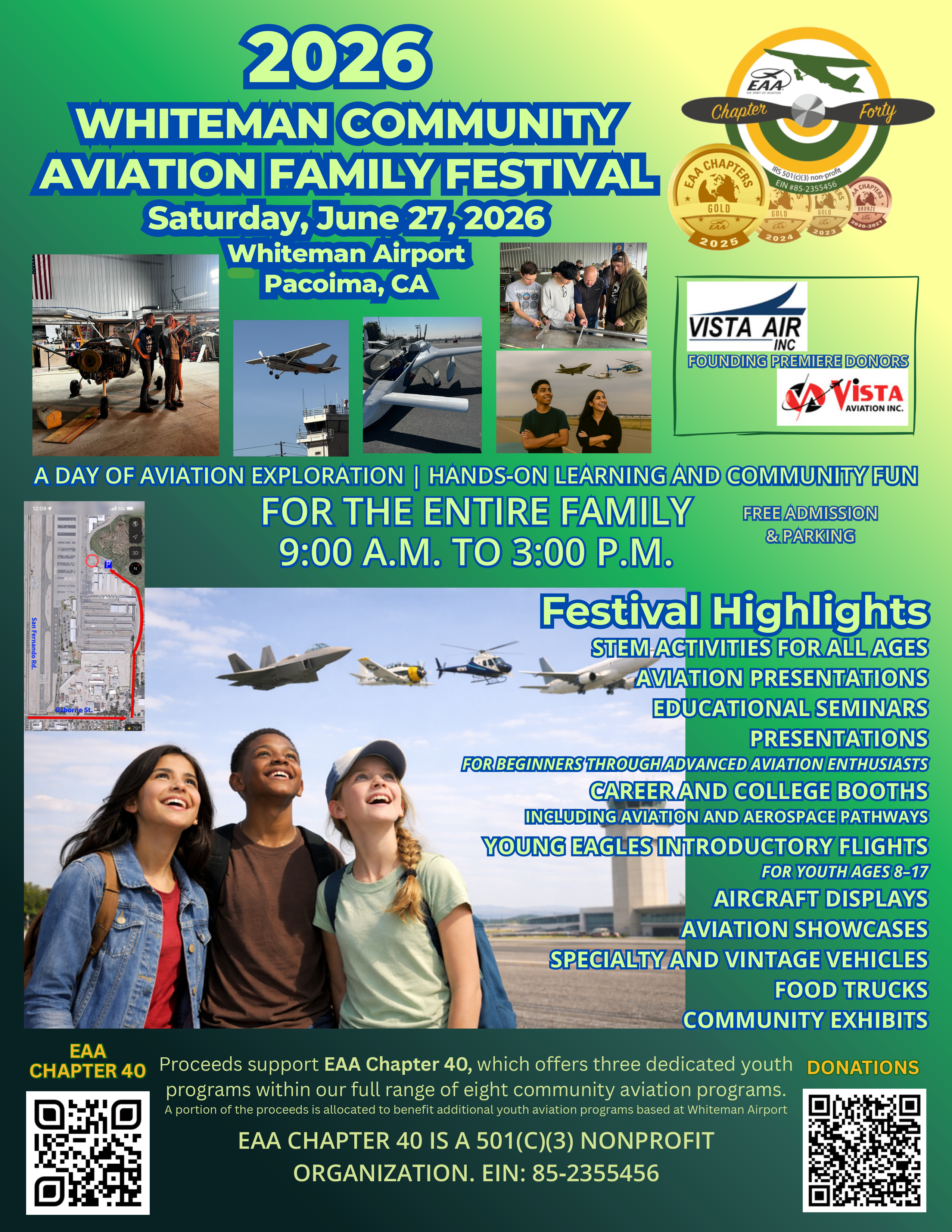FREE - Whiteman Community Aviation Family Festival on Saturday, June 27, 2026
