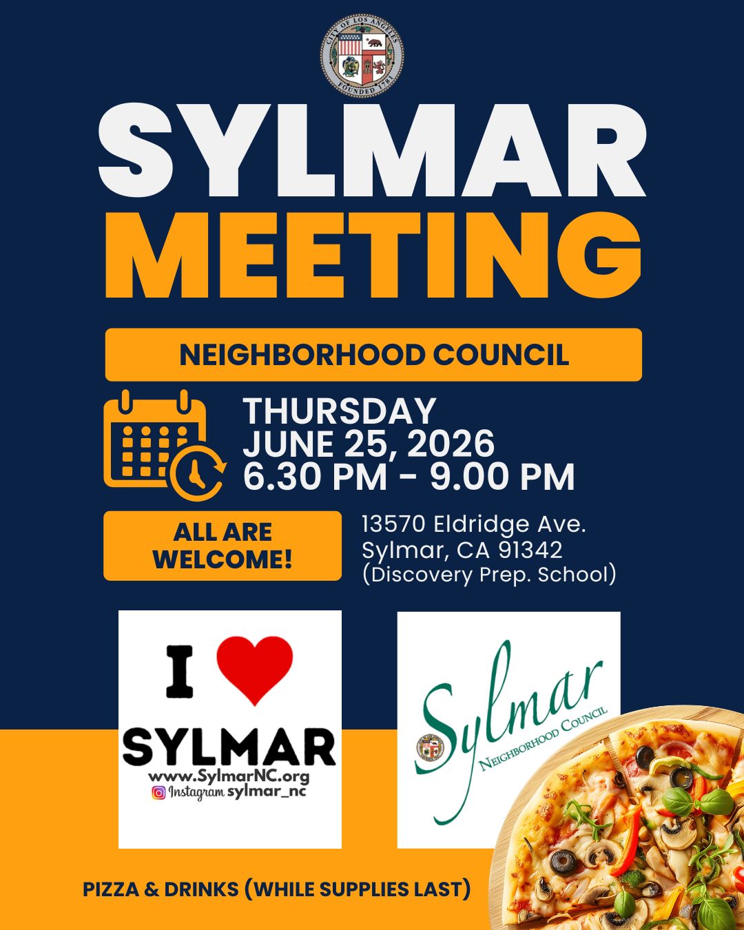 Thursday, June 25th, 6:30pm-9:00pm SYLMAR GENERAL MEETING