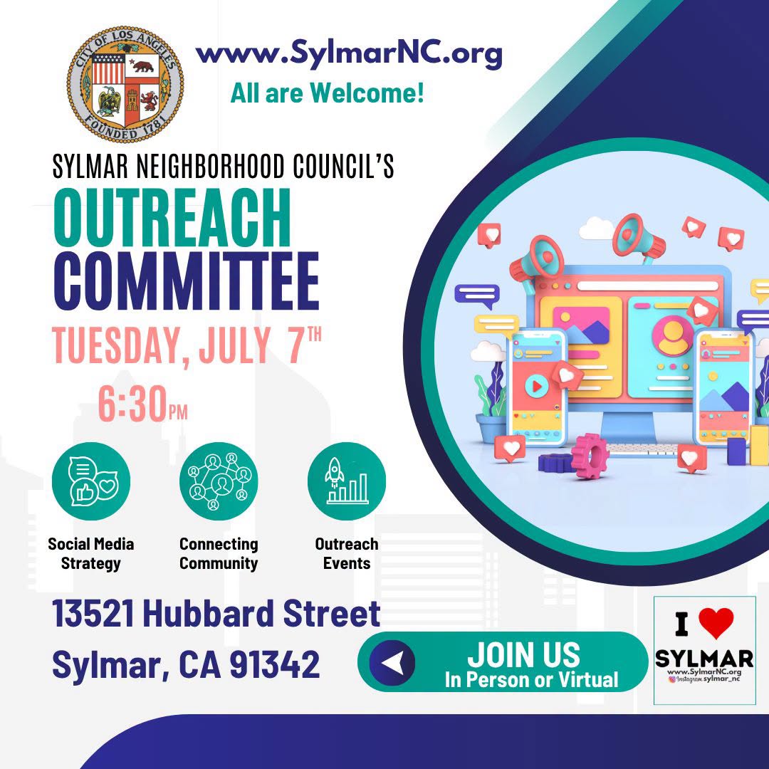 Outreach Committee Tuesday July 7th