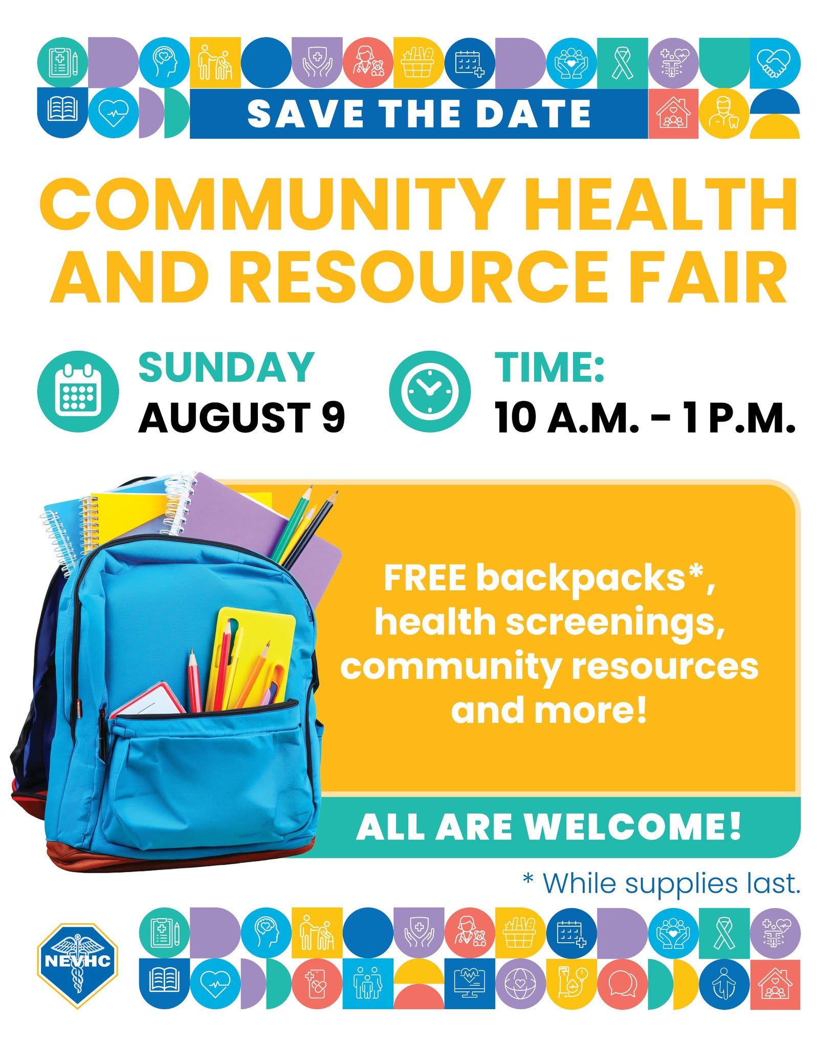 Community Health and Resources Fair on August 9th