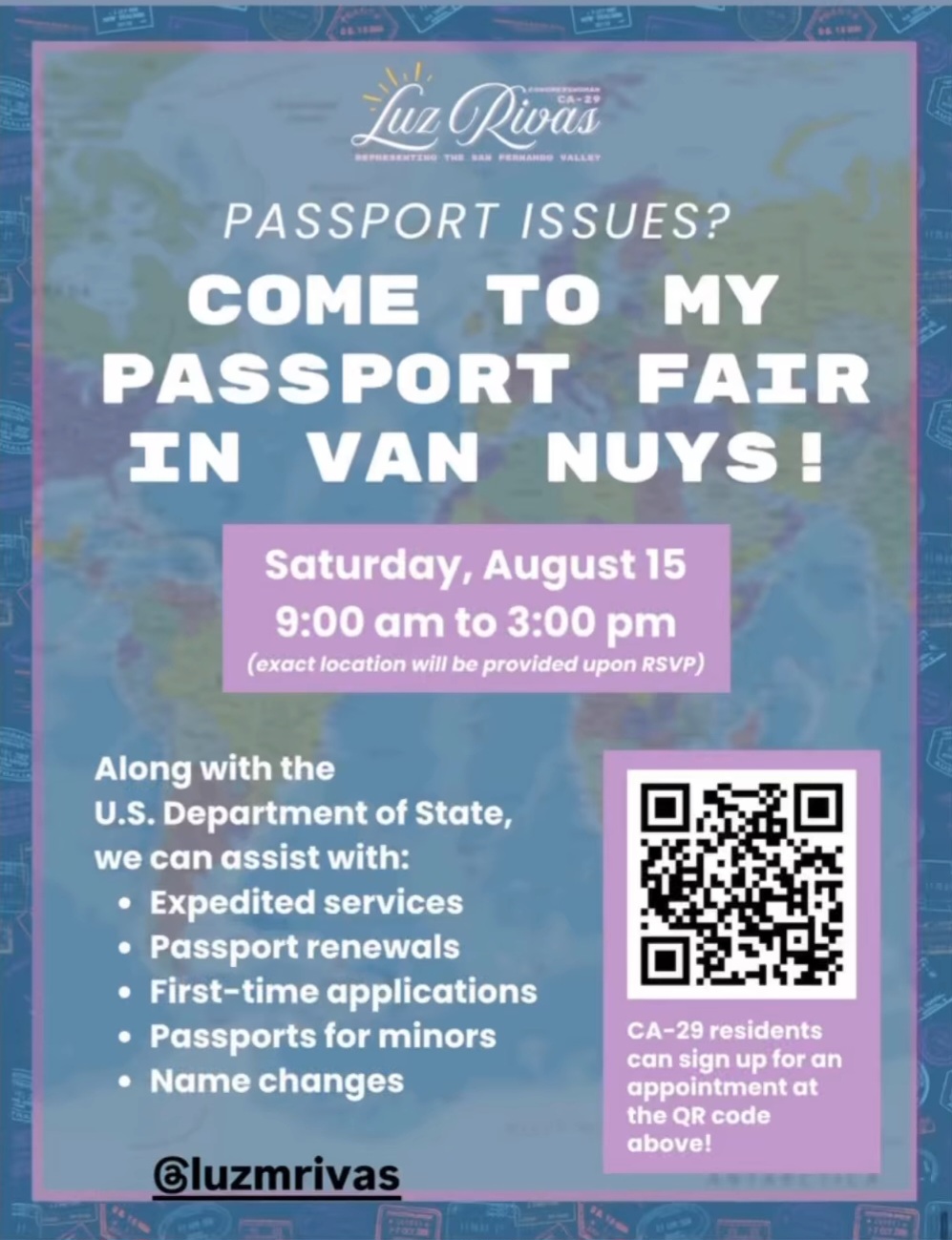Passport Fair - Hosted by Congresswoman Luz Rivas