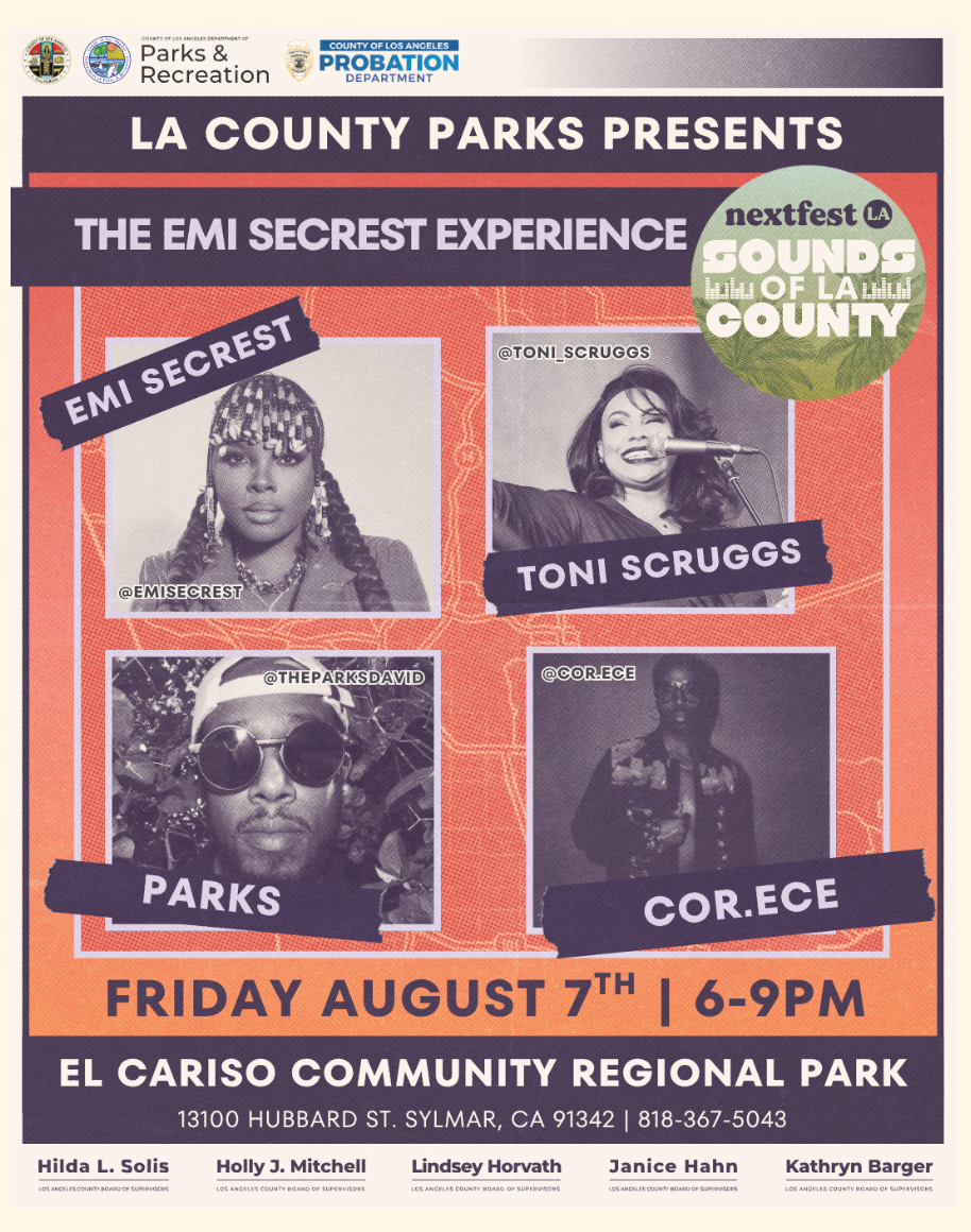 SYLMAR - FREE CONCERT - El Cariso Park, Friday, August 7th