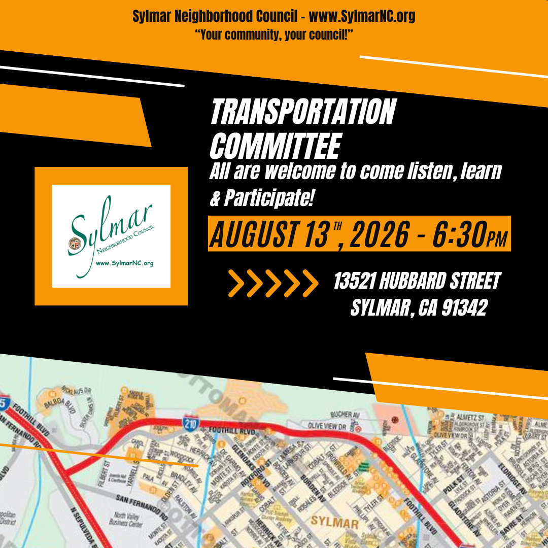 Transportation Committee - Thursday, August 13th, 6:30pm
