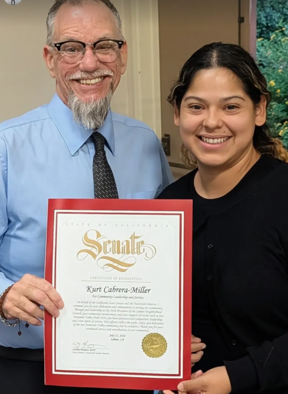 Sylmar Neighborhood Council President Honored by State Senator Menjivar
