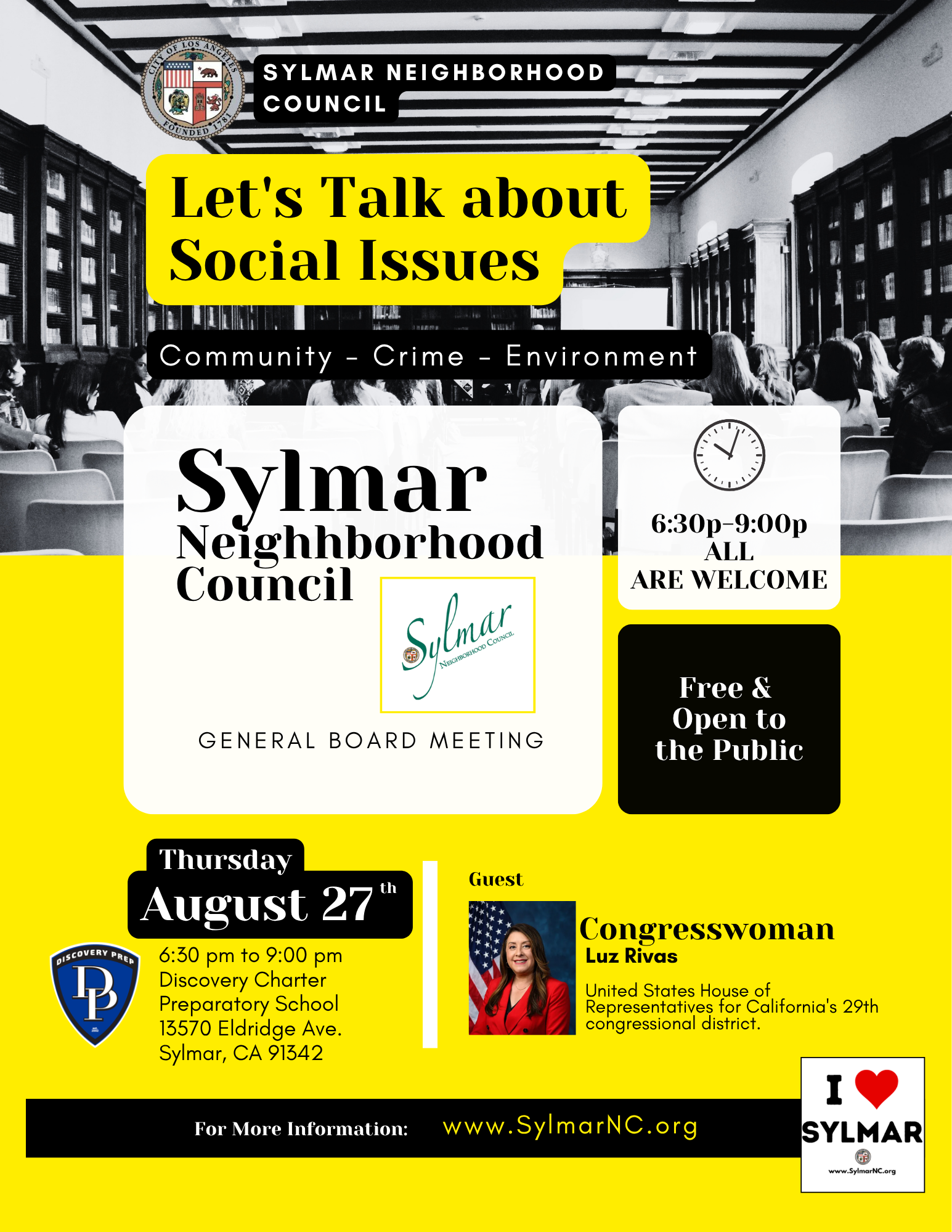 Community Meeting - Sylmar Neighborhood Council August General Board Meeting