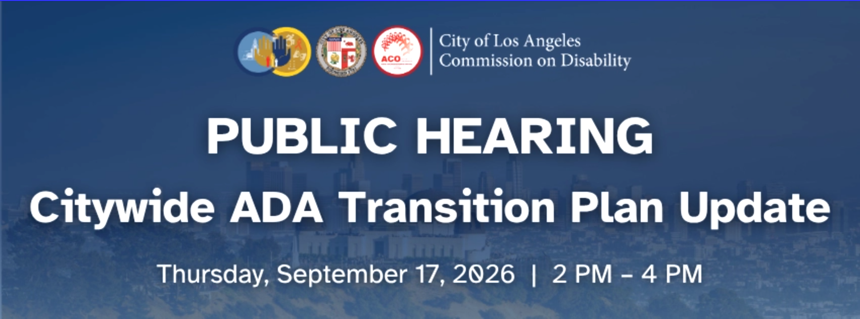 Public Hearing: Citywide ADA Self-Evaluation and Transition Plan Update