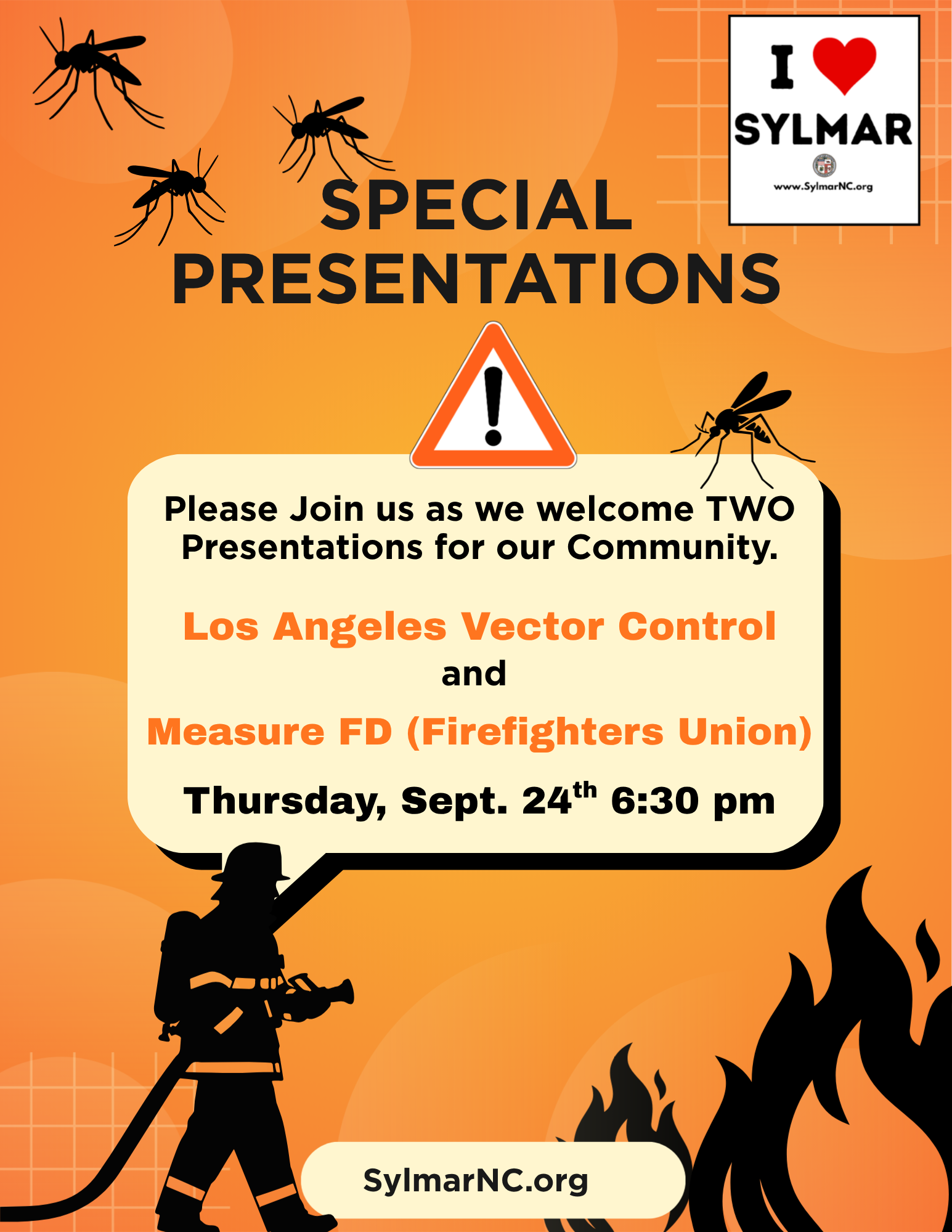 Special Presentations - Thursday, September 24th 6:30pm!