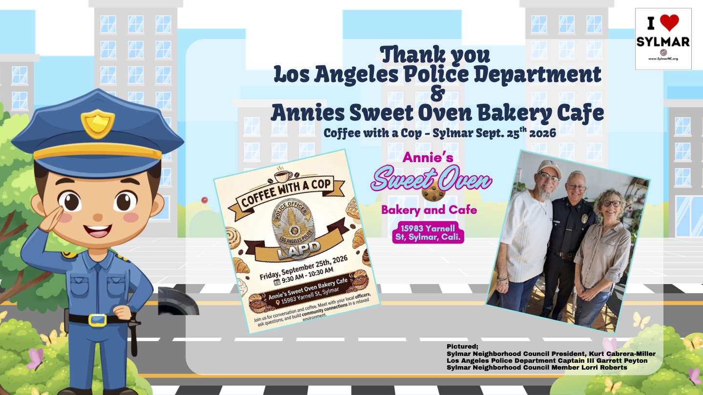 THANK YOU - LAPD & Annie's Sweet Oven Bakery & Cafe