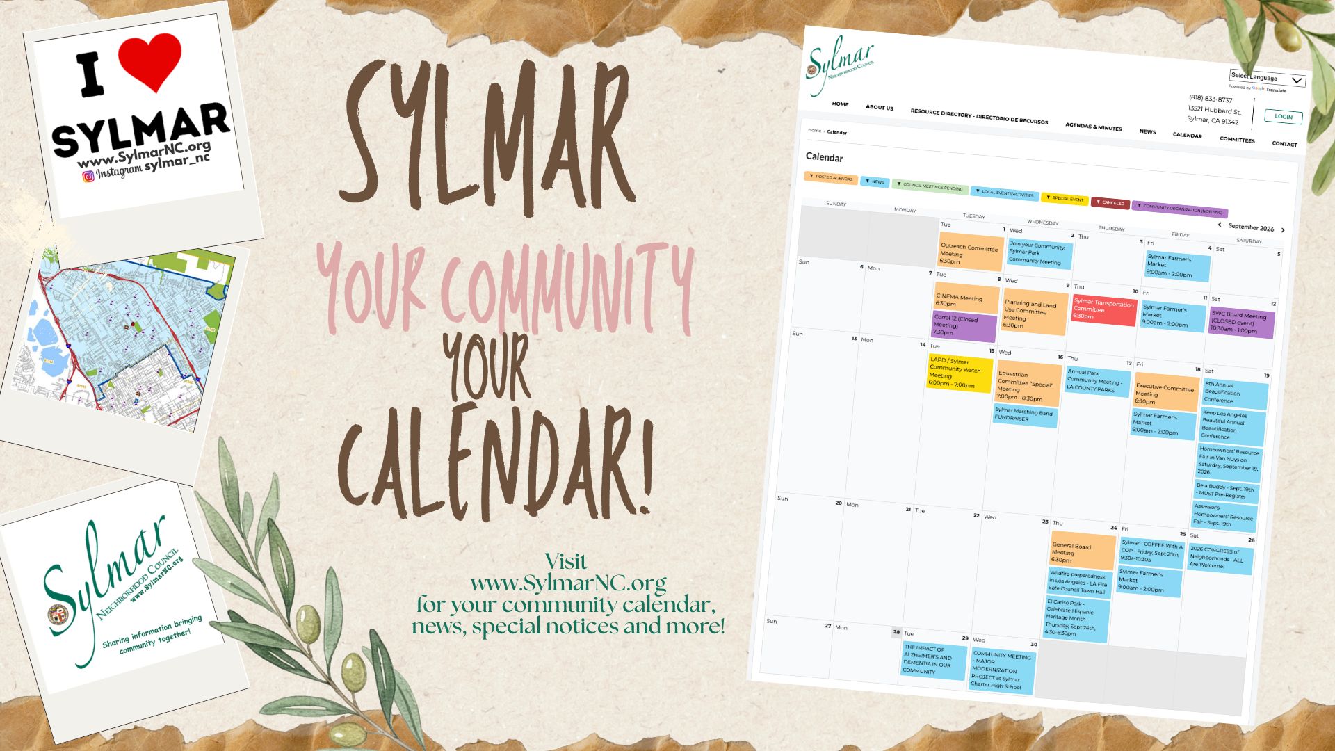 Your Community - Your Calendar!