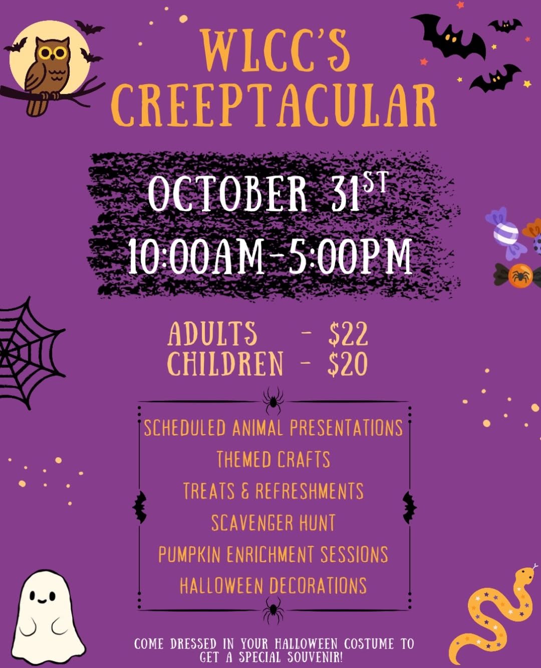 SPECIAL Halloween Event - Wildlife Learning Center